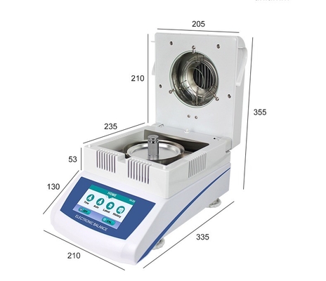 Phòng thí nghiệm Máy đo độ ẩm hạt ngô kỹ thuật số Máy đo độ ẩm Halogen Tự động hẹn giờ